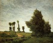 保罗高更 - Landscape with Poplars